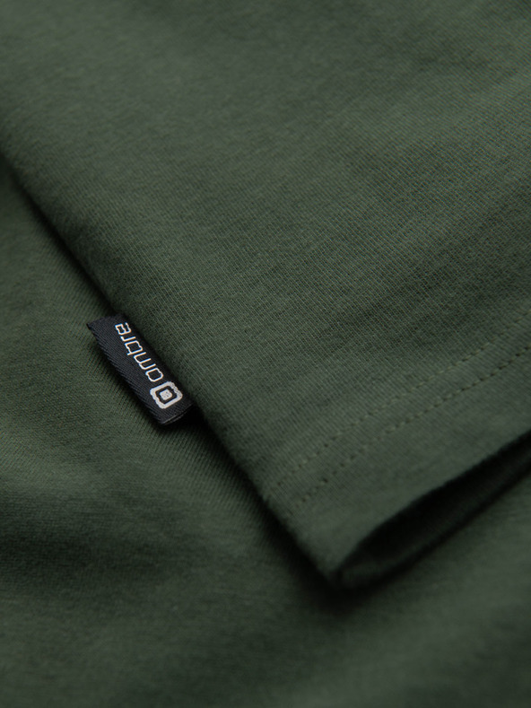 Ombre Clothing Zelena muška majica s džepom Ombre Odjeća