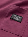 Ombre Clothing Tamno ružičasta muška majica s džepom Ombre Clothing