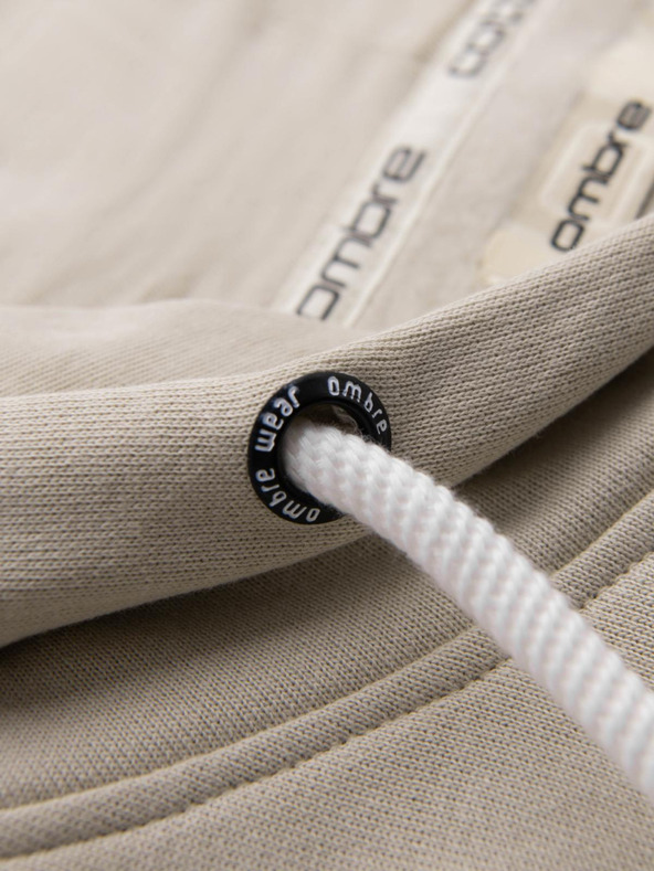 Ombre Clothing Ombre Clothing muška dukserica s kapuljačom bež boje