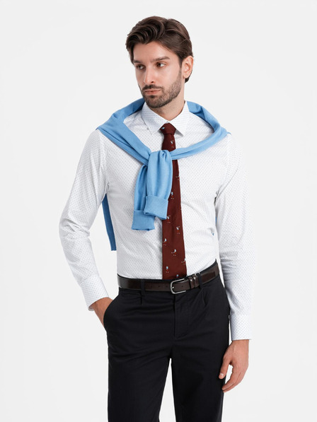 Ombre Clothing Ombre Clothing Muška bijela pamučna košulja