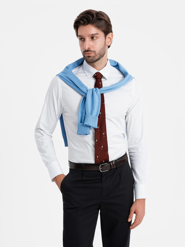 Ombre Clothing Ombre Clothing Muška bijela pamučna košulja