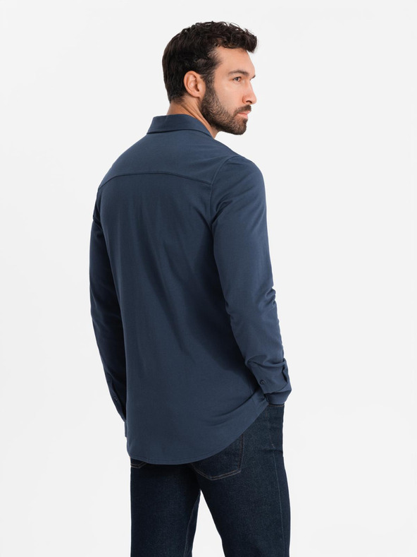 Ombre Clothing Plava ombre odjeća, muška majica od žerseja