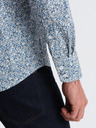 Ombre Clothing Plava muška uska košulja s uzorkom Ombre Clothing