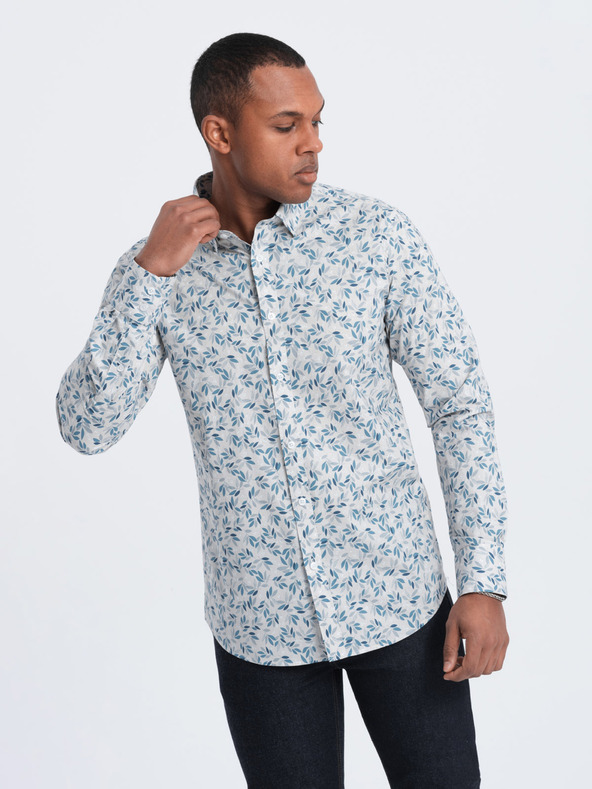 Ombre Clothing Siva muška košulja s uzorkom Ombre Clothing