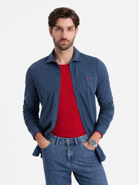 Ombre Clothing Plava ombre odjeća, muška majica od žerseja