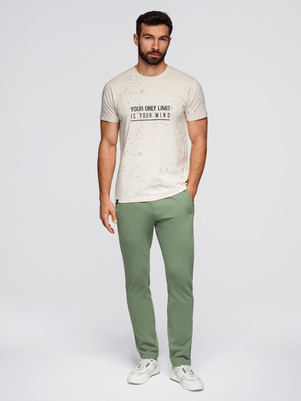 Ombre Clothing Zelene muške trenirke Ombre Clothing