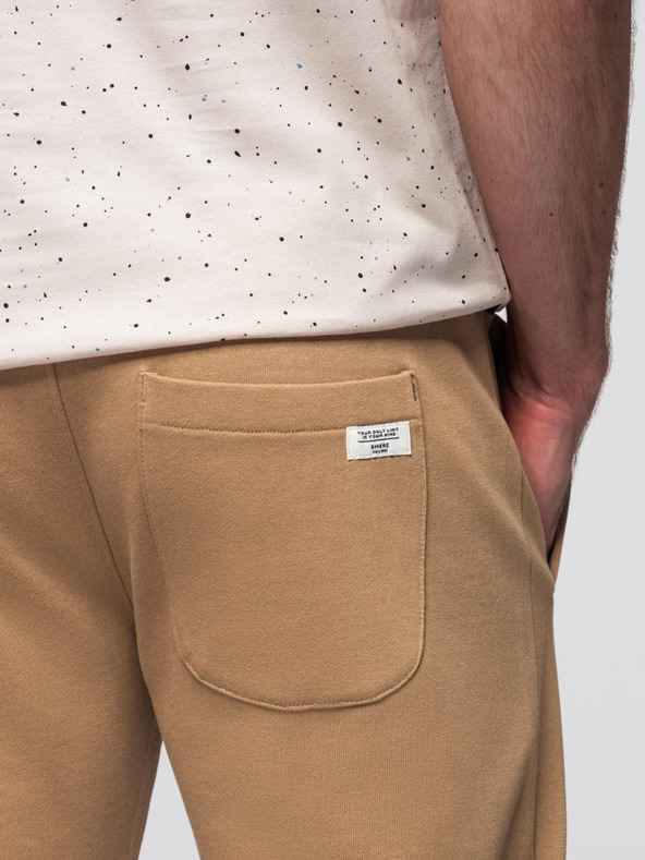 Ombre Clothing Smeđe muške trenirke Ombre Clothing