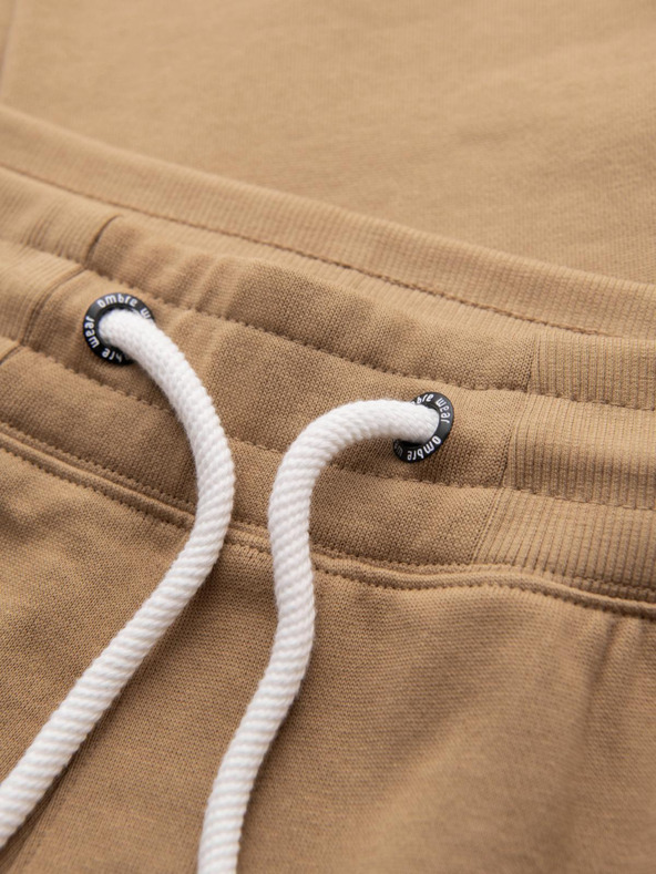 Ombre Clothing Smeđe muške trenirke Ombre Clothing