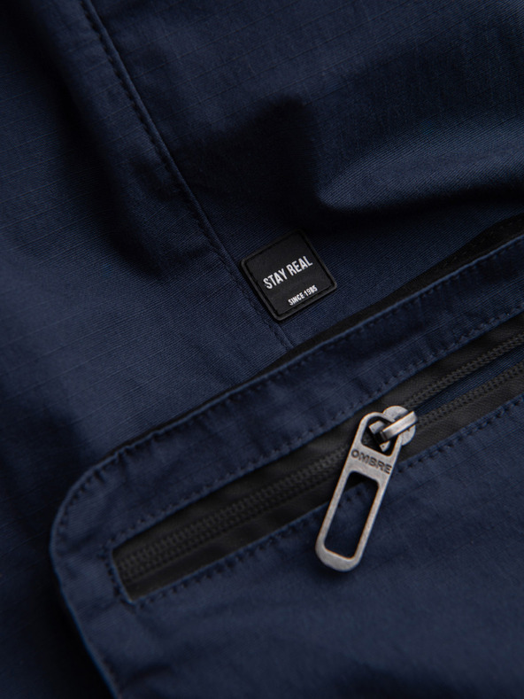 Ombre Clothing Tamnoplave muške cargo jogger hlače Ombre Clothing