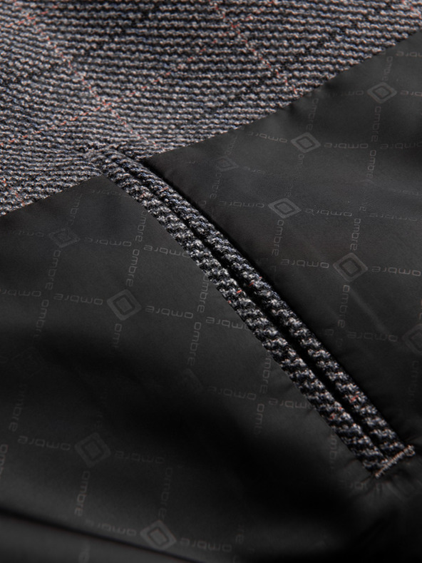 Ombre Clothing Siva muška jacquard jakna Ombre Clothing