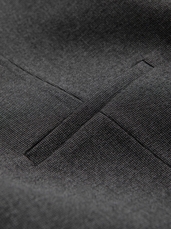 Ombre Clothing Tamno sivi muški prsluk s kragnom Ombre Clothing