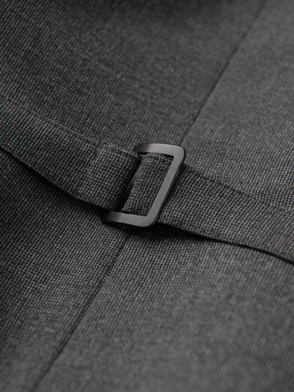 Ombre Clothing Tamno sivi muški prsluk s kragnom Ombre Clothing