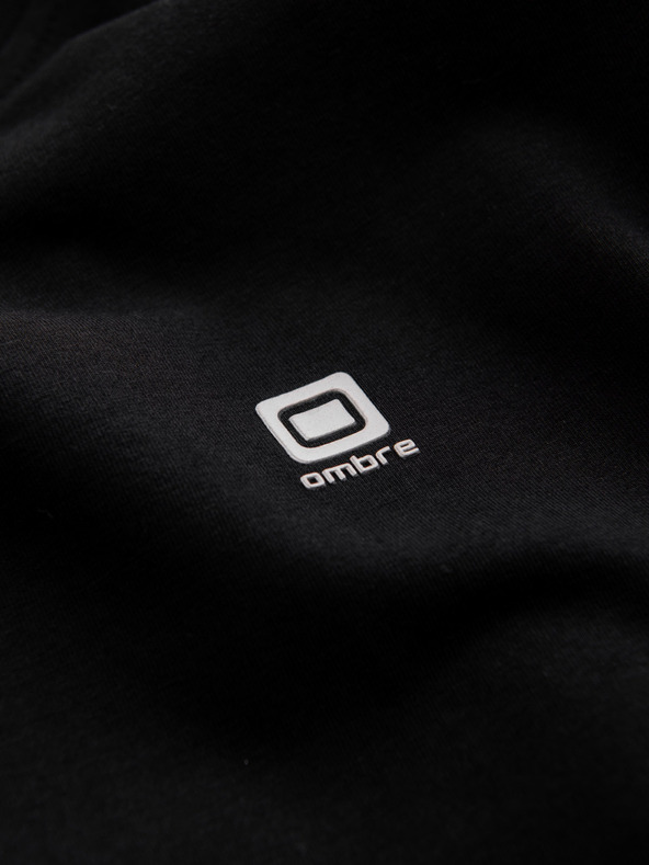 Ombre Clothing Crna muška majica Ombre Clothing