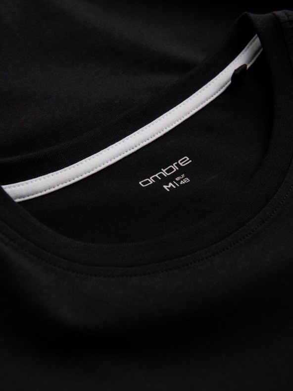 Ombre Clothing Crna muška majica Ombre Clothing