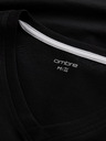 Ombre Clothing Crna muška majica kratkih rukava s v-izrezom Ombre Clothing
