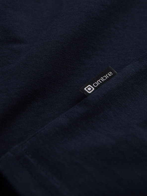 Ombre Clothing Tamnoplava muška majica kratkih rukava s V izrezom Ombre Clothing