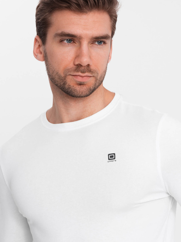 Ombre Clothing Bijela muška majica Ombre Clothing