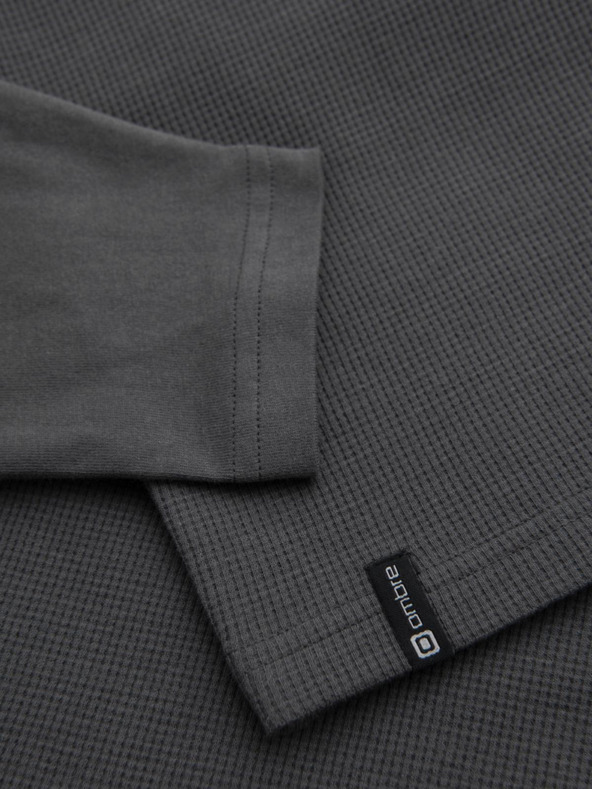 Ombre Clothing Tamno siva muška osnovna majica s džepom Ombre Odjeća