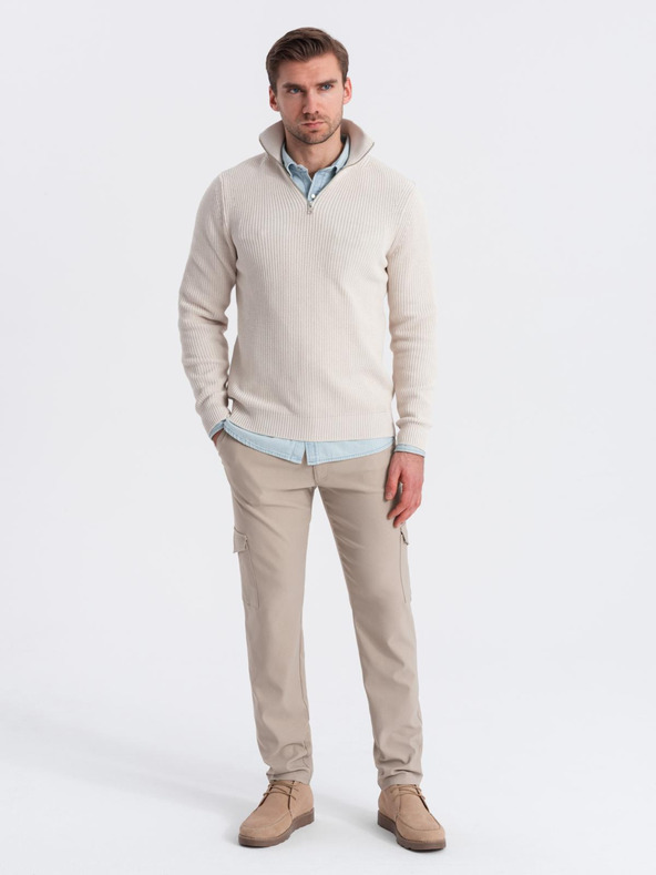 Ombre Clothing Bež muške cargo hlače Ombre Clothing