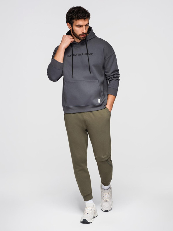 Ombre Clothing Tamno zelene muške trenirke Ombre Clothing