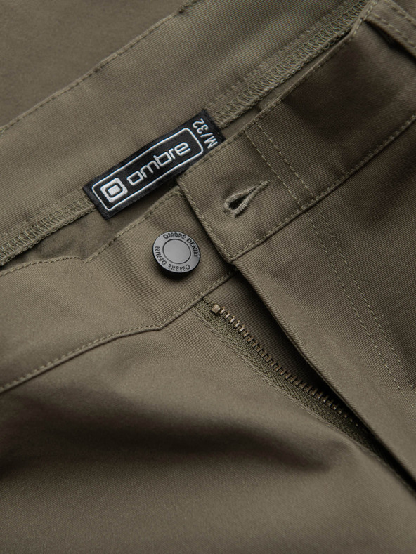 Ombre Clothing Tamno zelene muške cargo hlače Ombre Clothing