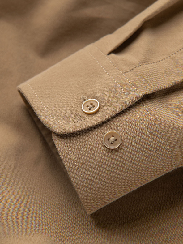 Ombre Clothing Ombre odjeća Muška svijetlosmeđa košulja