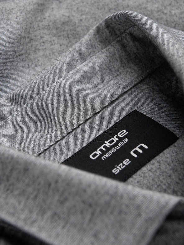 Ombre Clothing Svijetlo siva muška tigrasta košulja Ombre Clothing