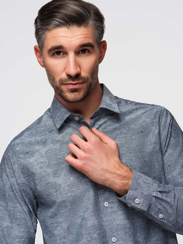 Ombre Clothing Siva muška košulja s uzorkom Ombre Clothing