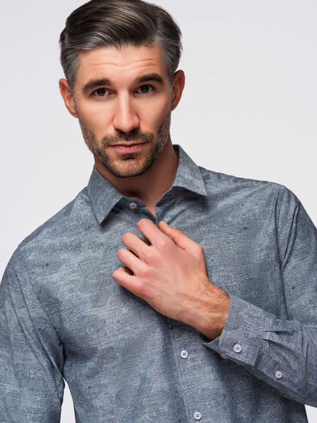 Ombre Clothing Siva muška košulja s uzorkom Ombre Clothing