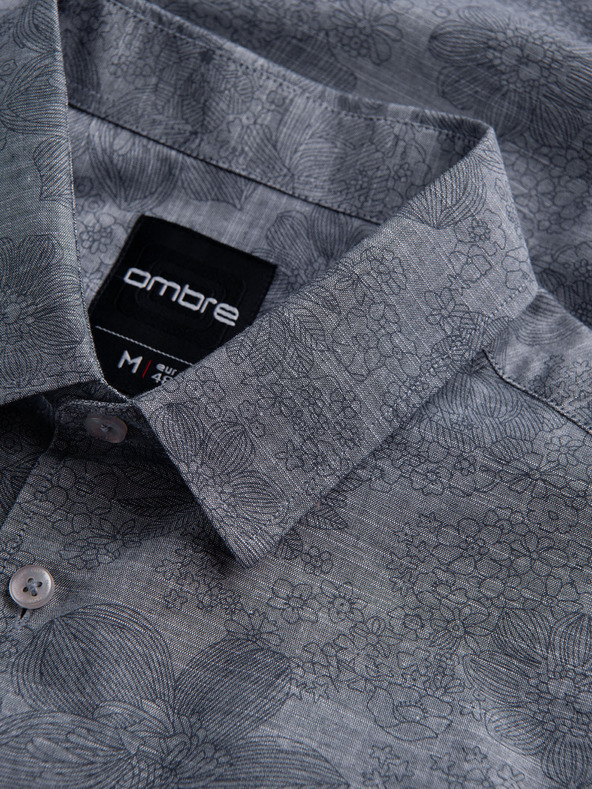 Ombre Clothing Siva muška košulja s uzorkom Ombre Clothing