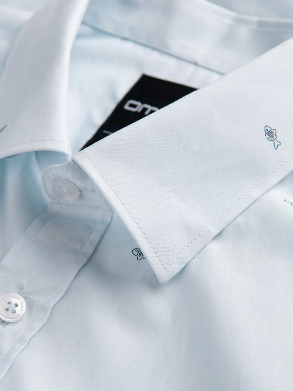 Ombre Clothing Svijetloplava muška košulja s uzorkom Ombre Clothing