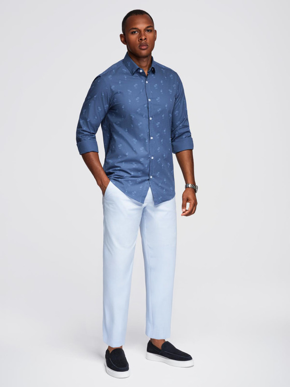 Ombre Clothing Tamnoplava muška košulja s uzorkom Ombre Clothing