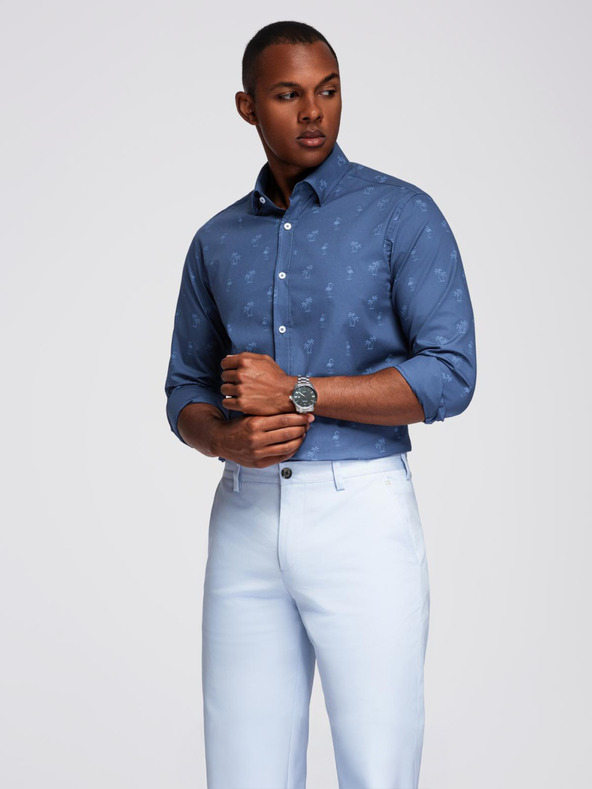 Ombre Clothing Tamnoplava muška košulja s uzorkom Ombre Clothing