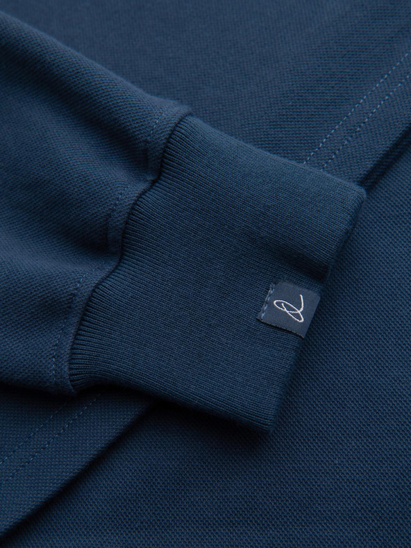 Ombre Clothing Tamnoplava muška osnovna majica s kragnom Ombre Clothing