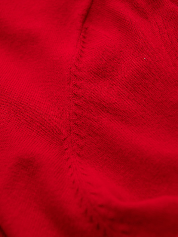 Ombre Clothing Crveni muški pulover s ovratnikom košulje Ombre Clothing