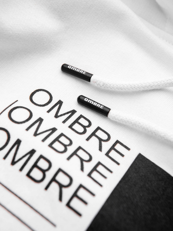 Ombre Clothing Bijela muška majica s printom Ombre Clothing