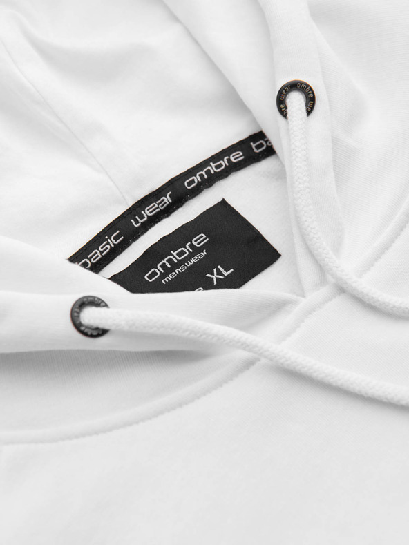 Ombre Clothing Bijela muška majica s printom Ombre Clothing