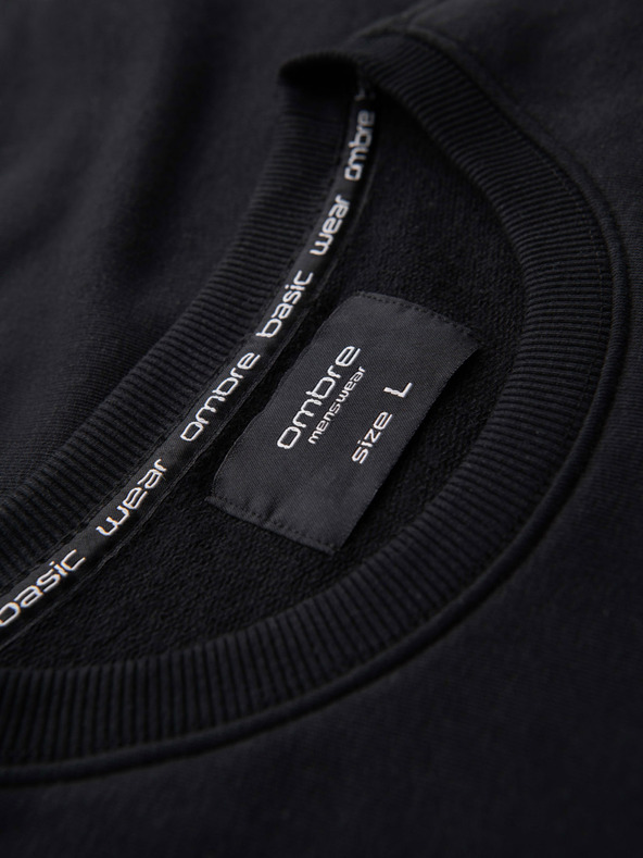 Ombre Clothing Crna muška majica s printom Ombre Clothing