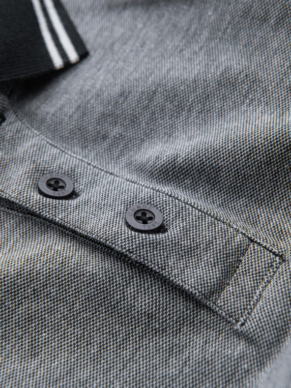 Ombre Clothing Crna muška tigrasta polo majica Ombre Clothing