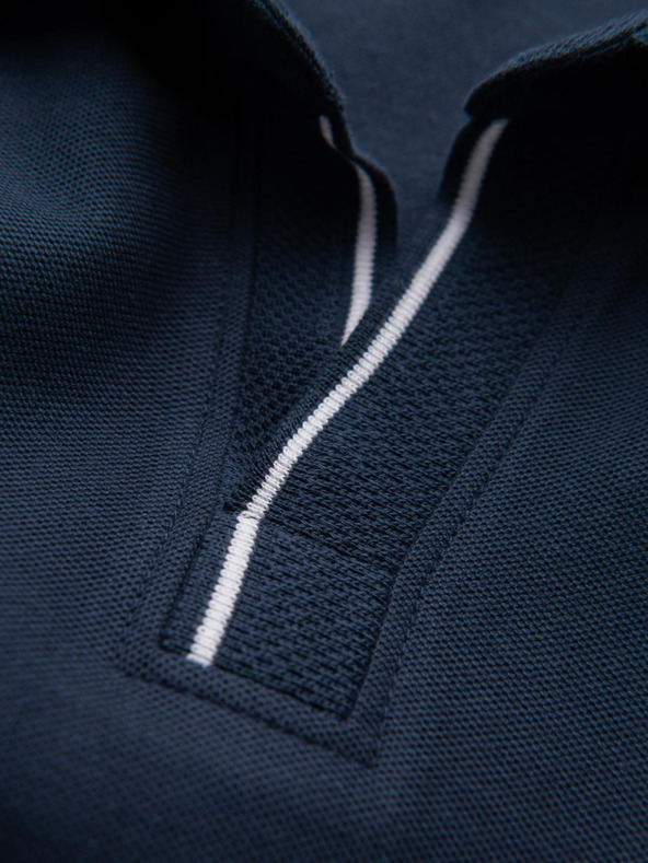 Ombre Clothing Tamnoplava muška polo majica bez gumba Ombre Clothing