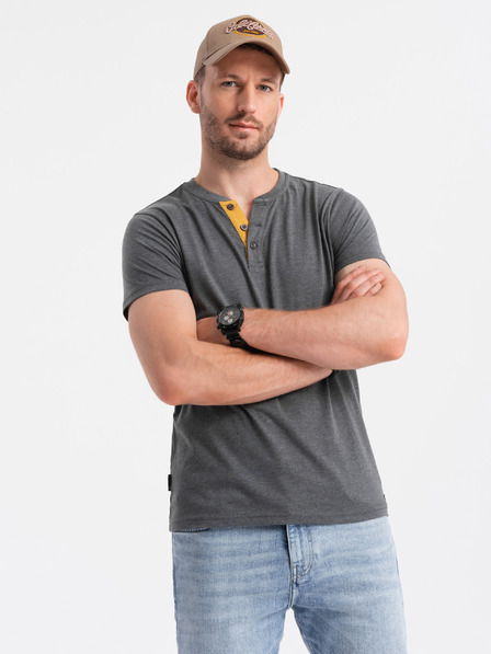 Ombre Clothing Ombre Clothing siva muška majica s okruglim izrezom