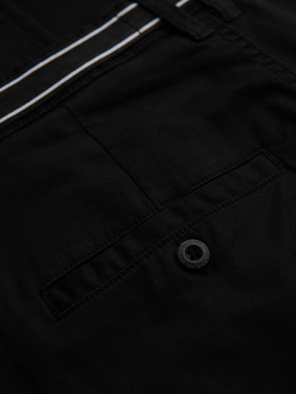 Ombre Clothing Crne muške chino hlače s ukrasnim remenom Ombre Clothing