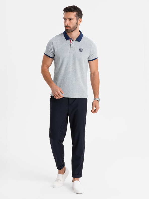 Ombre Clothing Ombre Clothing siva muška polo majica