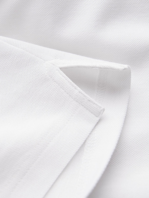 Ombre Clothing Bijela muška polo majica bez gumba Ombre Clothing