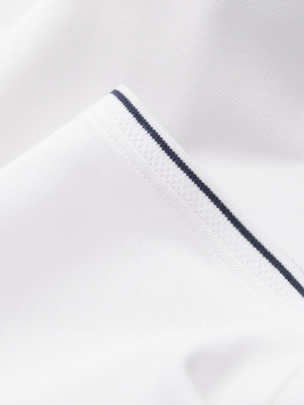 Ombre Clothing Bijela muška polo majica bez gumba Ombre Clothing