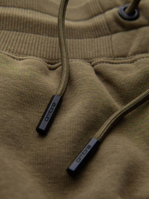 Ombre Clothing Zelene muške osnovne trenirke Ombre Clothing