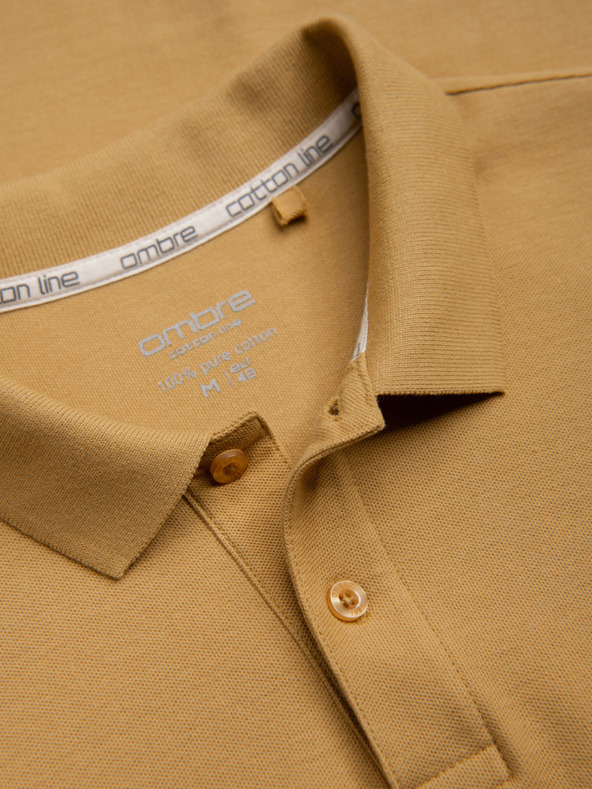 Ombre Clothing Senf muška osnovna polo majica Ombre Clothing