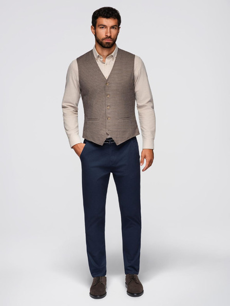 Ombre Clothing Tamnoplave muške chino hlače s ukrasnim remenom Ombre Clothing