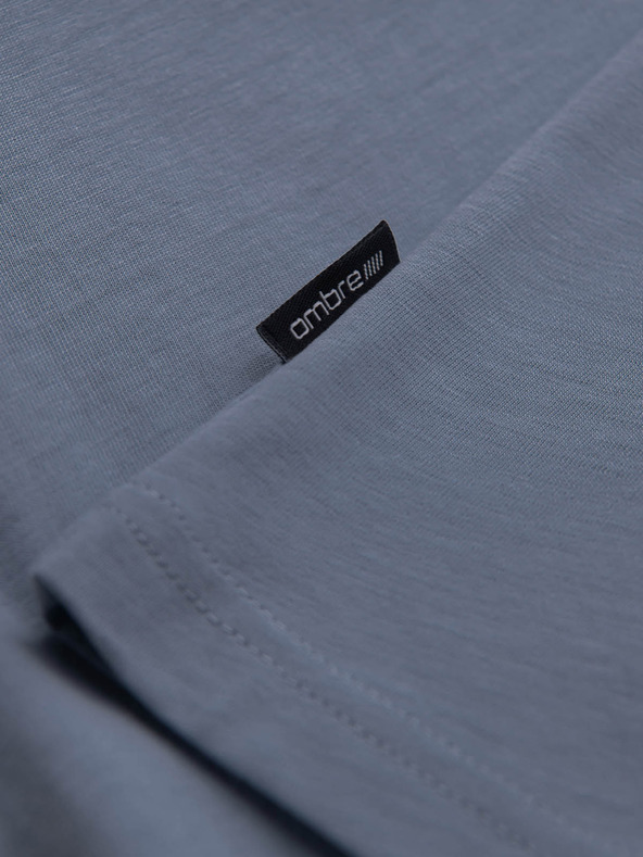 Ombre Clothing Plava muška osnovna majica Ombre Clothing