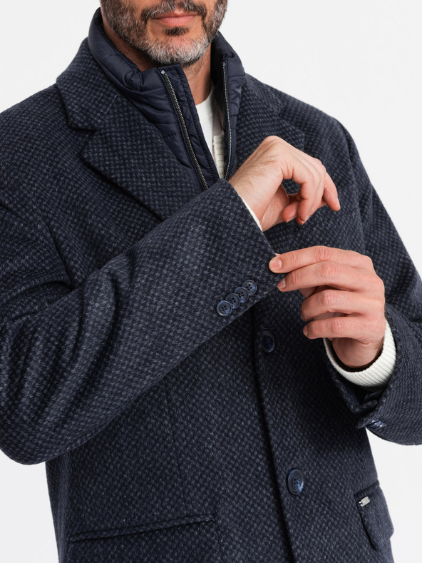 Ombre Clothing Ombre Clothing V1 muški vuneni kaput bez gumba OM-COWC-0121